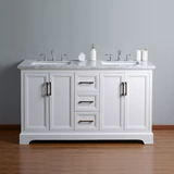 60inch White Modern Bathroom Furniture Bathroom Vanity Cabinet Shelf
