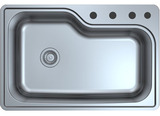 Stainless Steel Single Bowl Drop-in Sink JC1071
