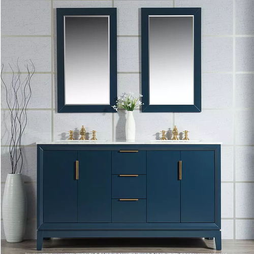 Modern fashion design blue bath vanity wooden bathroom cabinet