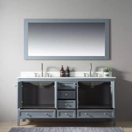 Classical style double sink bathroom vanities wooden bathroom cabinet