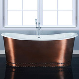 1022-1   67'' Cast Iron Tub with Copper Skirt 5