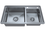 Stainless Steel Double Bowl Top Mount Sink JC2063