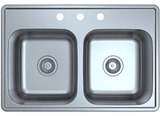 Stainless Steel Double Bowl Drop-in Sink JC2074