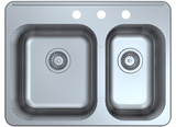 Stainless Steel Double Bowl Drop-in Sink JC2036