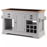 Hot Sale OAK Wooden Custom kitchen island cart
