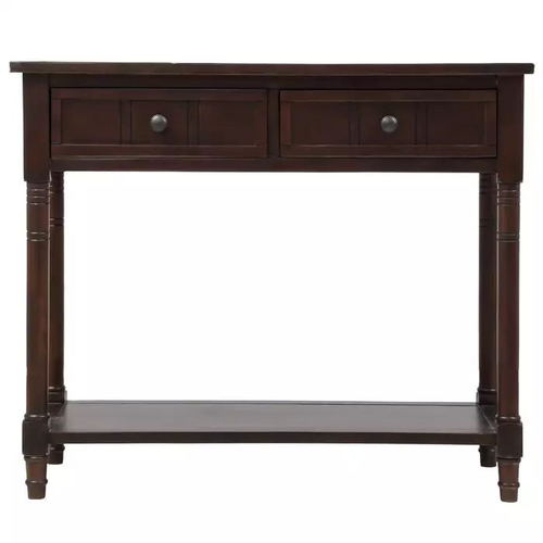 Modern Furniture Luxury Hallway Living Room Corner Wood Console Table With 2 Drawer