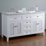 60 inch White european style washroom modern bathroom vanity cabinets