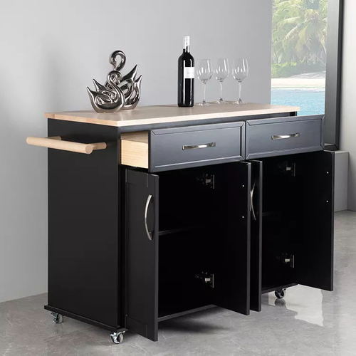 2022 new designs Kitchen island With Wheels kitchen storage furniture