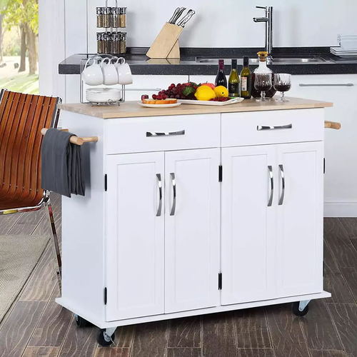 march expo 2021Modern Furniture Solid Rubber Wood Expandable Table Top Small Wooden Rolling Storage