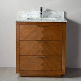 Simple and modern single sink wooden bathroom vanity