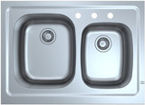 Stainless Steel Double Bowl Drop-in Sink JC2029
