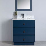 2022 new designs Blue water resistant wooden bathroom vanity