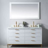 Modern bathroom vanity cabinet solid surface vanity top design