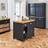 Hot Sale Affordable OAK Wooden Kitchen Kitchen Cart with Drawer and Cabinet