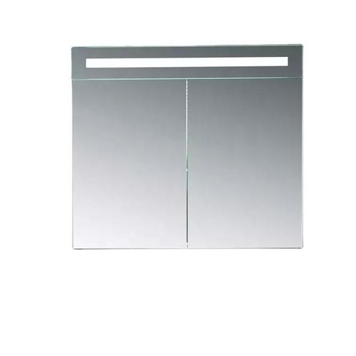 LED Light Optional Shaving Cabinet Mirror Aluminum Vanity Bathroom Mirrored Medicine Cabinet
