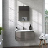 American Style Wholesale Bathroom Furniture Solid Wood Vanity Cabinet With Sink And LED Mirror