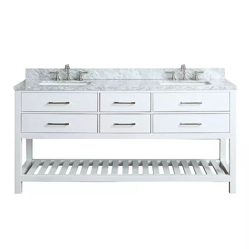 JC white top grade waterproof bathroom vanity with double sink