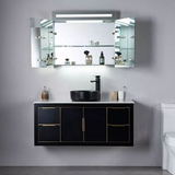Mirror cabinet Household LED Lighted Bathroom Mirror With Cabinets