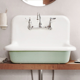 8002  Cast Iron Sink with High Back