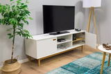 Simple Design Wooden New Model TV Cabinet with Showcase TV Stand Living Room Furniture