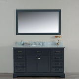 60inch Blue Hot selling solid wood bathroom vanity cabinet with sink